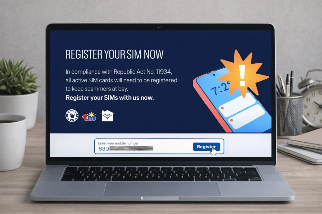 TM SIM Registration portal