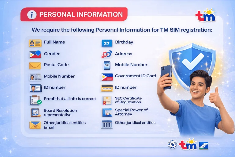 TM SIM registration info in style