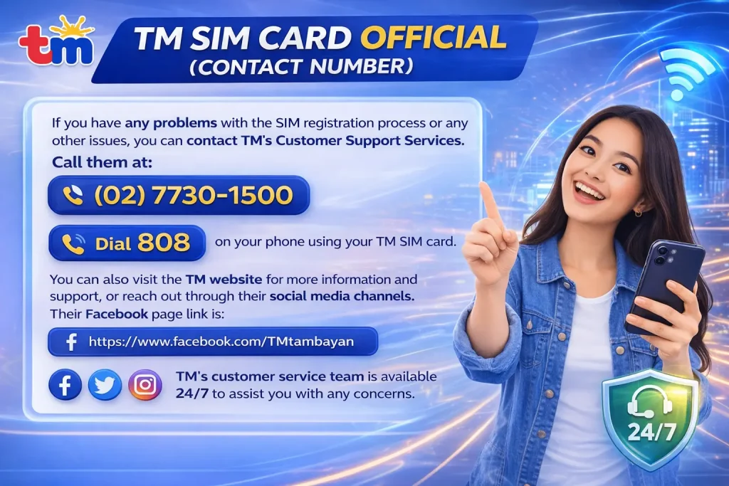 TM customer service contact details